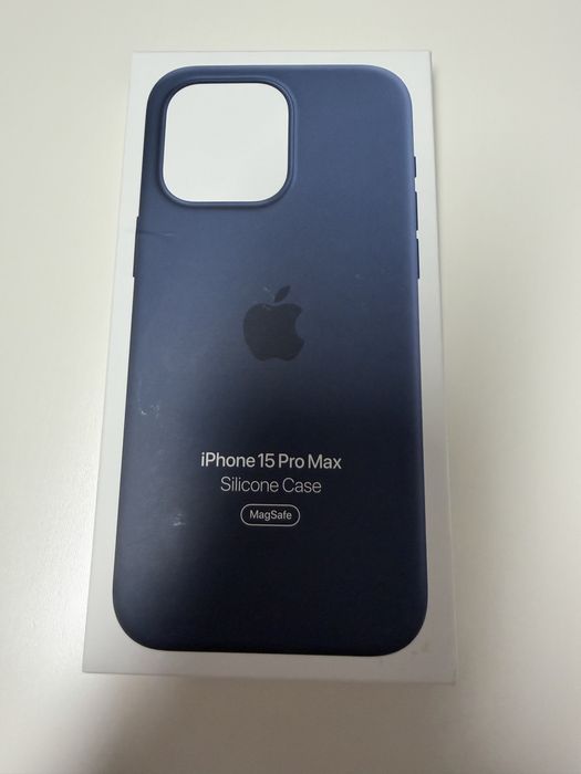 Capa Silicone para iPhone 15 Pro Max MagSafe - Azul Trovoada