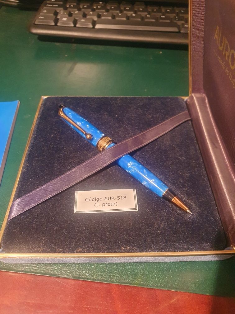 Caneta Aurora Mare Limited Edition Blue Ballpoint Pen Aur-518