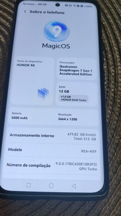 Honor 90 impecável 512 gigas