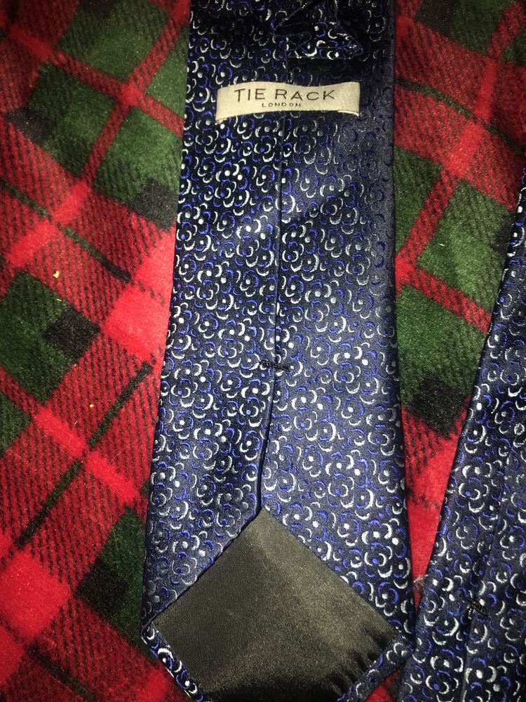 TIE RACK London krawat granatowy we wzorek