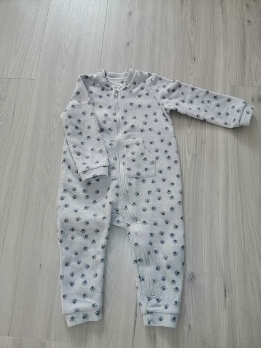 Pajac piżama szara r. 86 cieplejsza szara