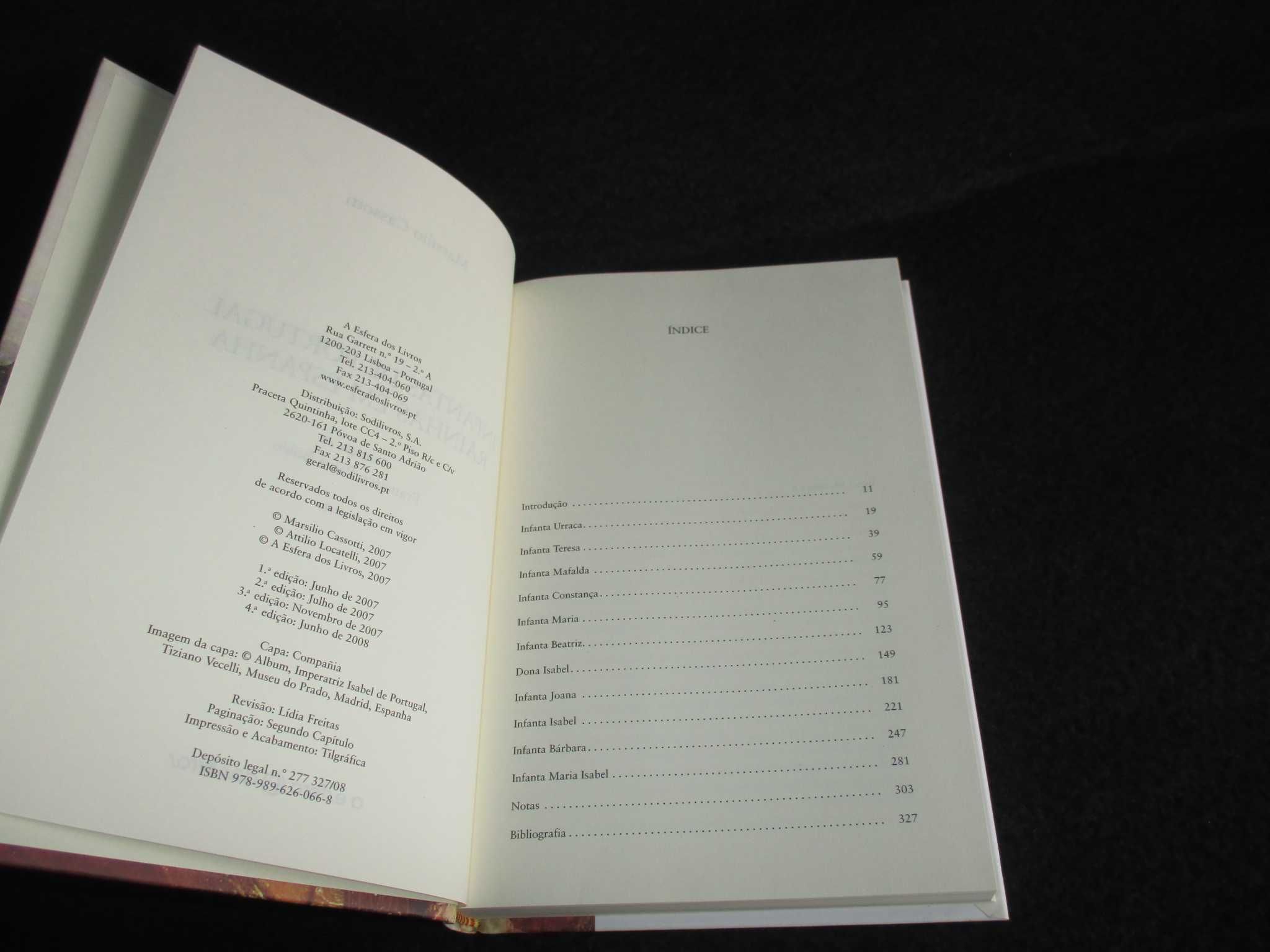 Livro Infantas de Portugal Rainhas em Espanha Marsilio Cassotti