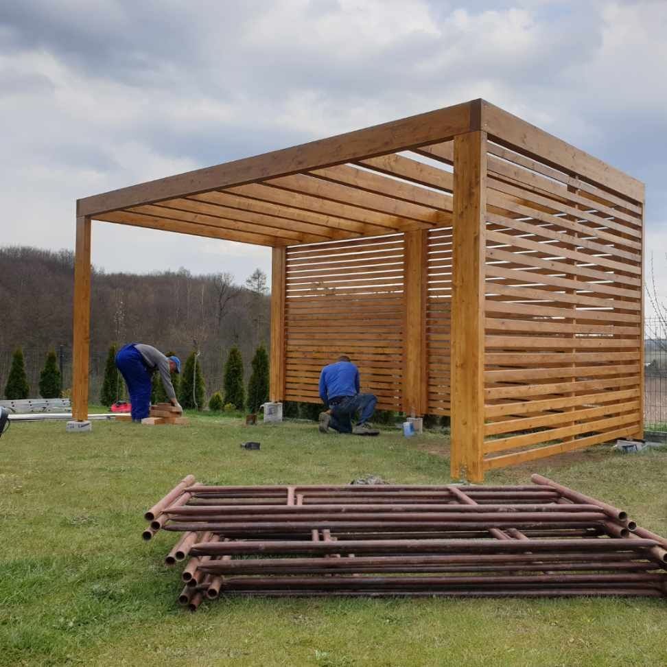 Zadaszenie tarasu pergole altanka taras drewniany zabudowa tarasu