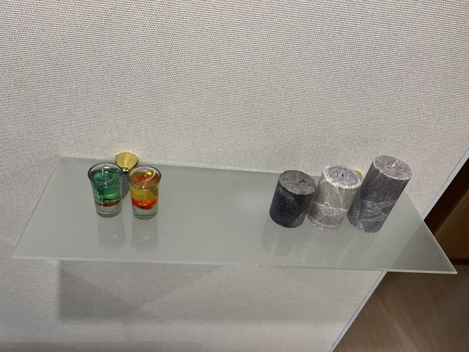 Полка настенная стеклянная 3 штуки