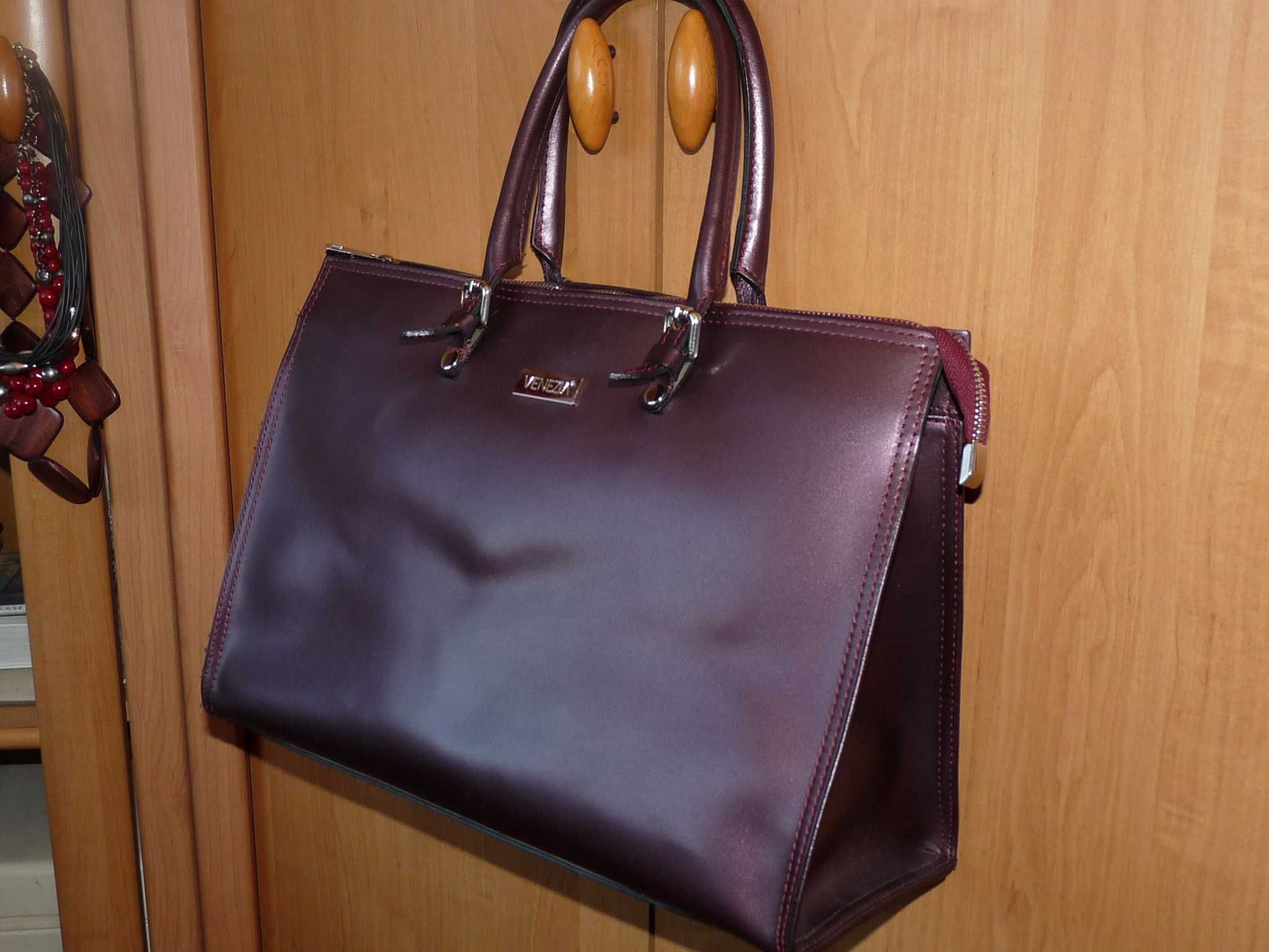 VENEZIA klasyczna torebka teczka shopper ze skóry naturalnej A4