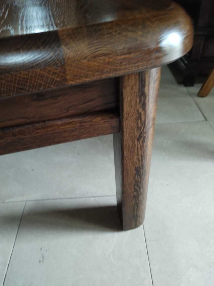 Ława Stolik drewniany dębowy kwadratowy dąb rustykalny FV DOWÓZ
