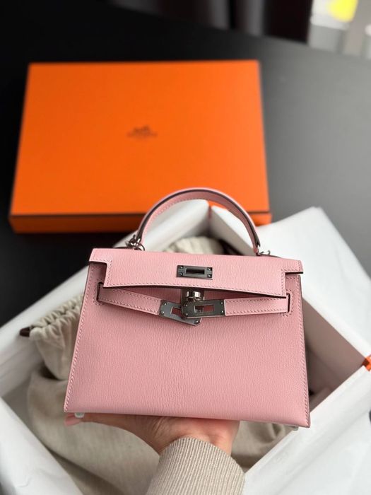 ТОРГ! Срочно! Сумка Hermes Kelly mini 20 rose sakura Cherve mysore