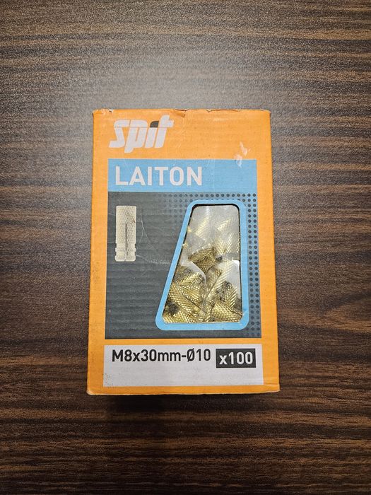 Tuleja rozporowa mosiężna, kotwa wbijana M8