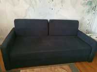 Sofa kanapa nierozkładana ciemnogranatowa