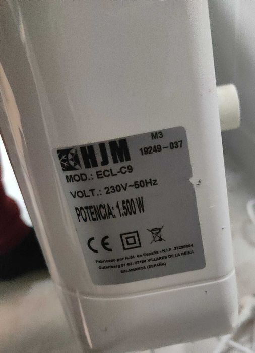 2 Emissores térmicos 1500W HJM ECL C9 + C6  branco