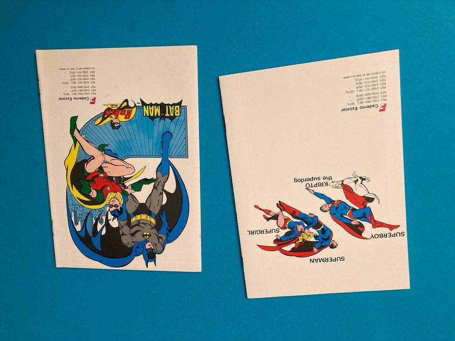 Colecção de 4 Cadernos Escolares DC Comics Anos 80 Firmo