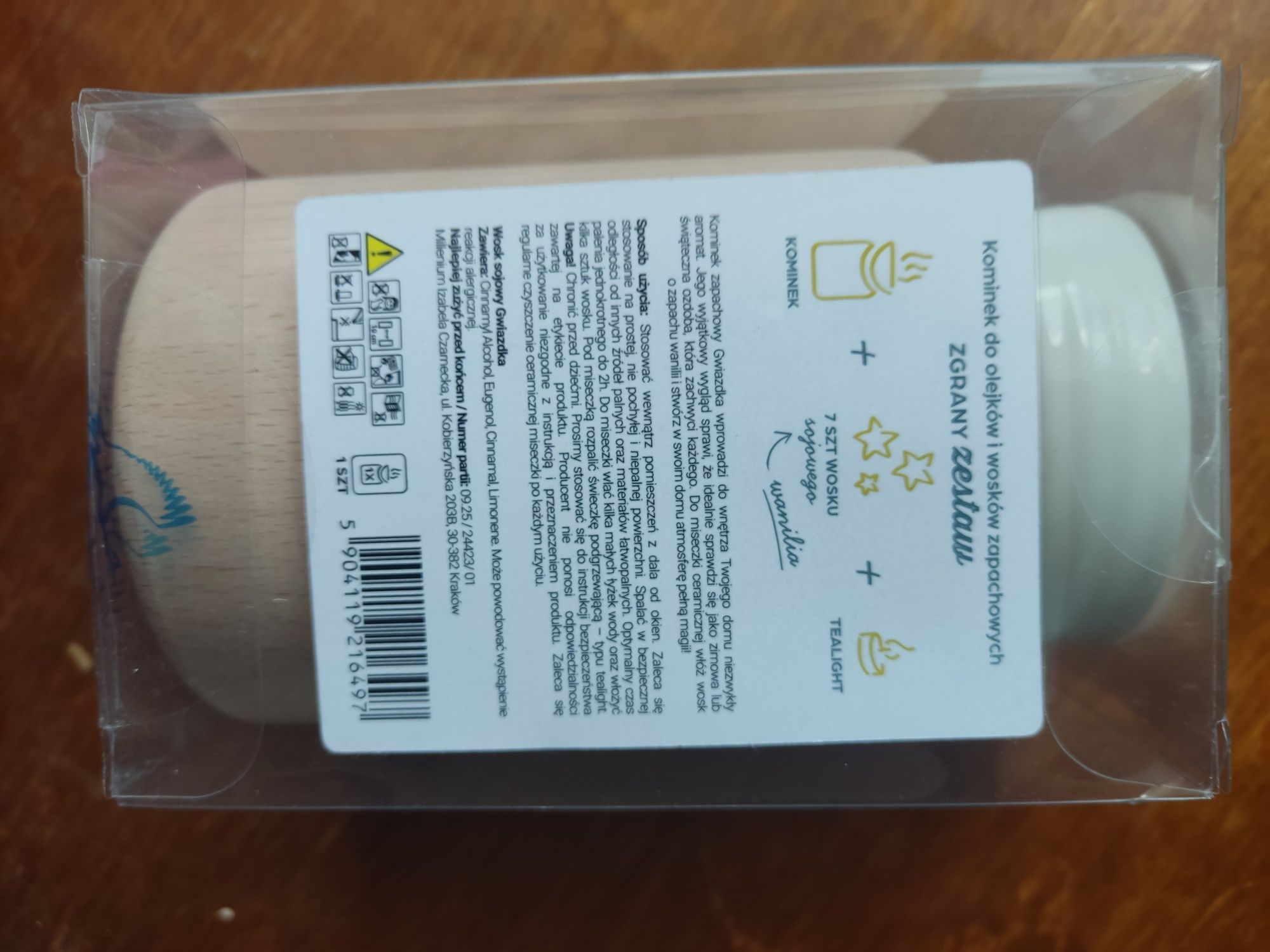Tso Moriri Drewniany ceramiczny kominek do olejków, wosków zapachowych