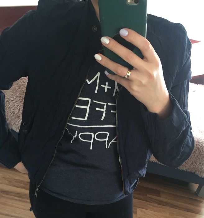 welurowa kurtka typu bomber S