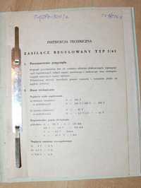 Instrukcja techniczna Zasilacz Regulowanuy TYP5/63