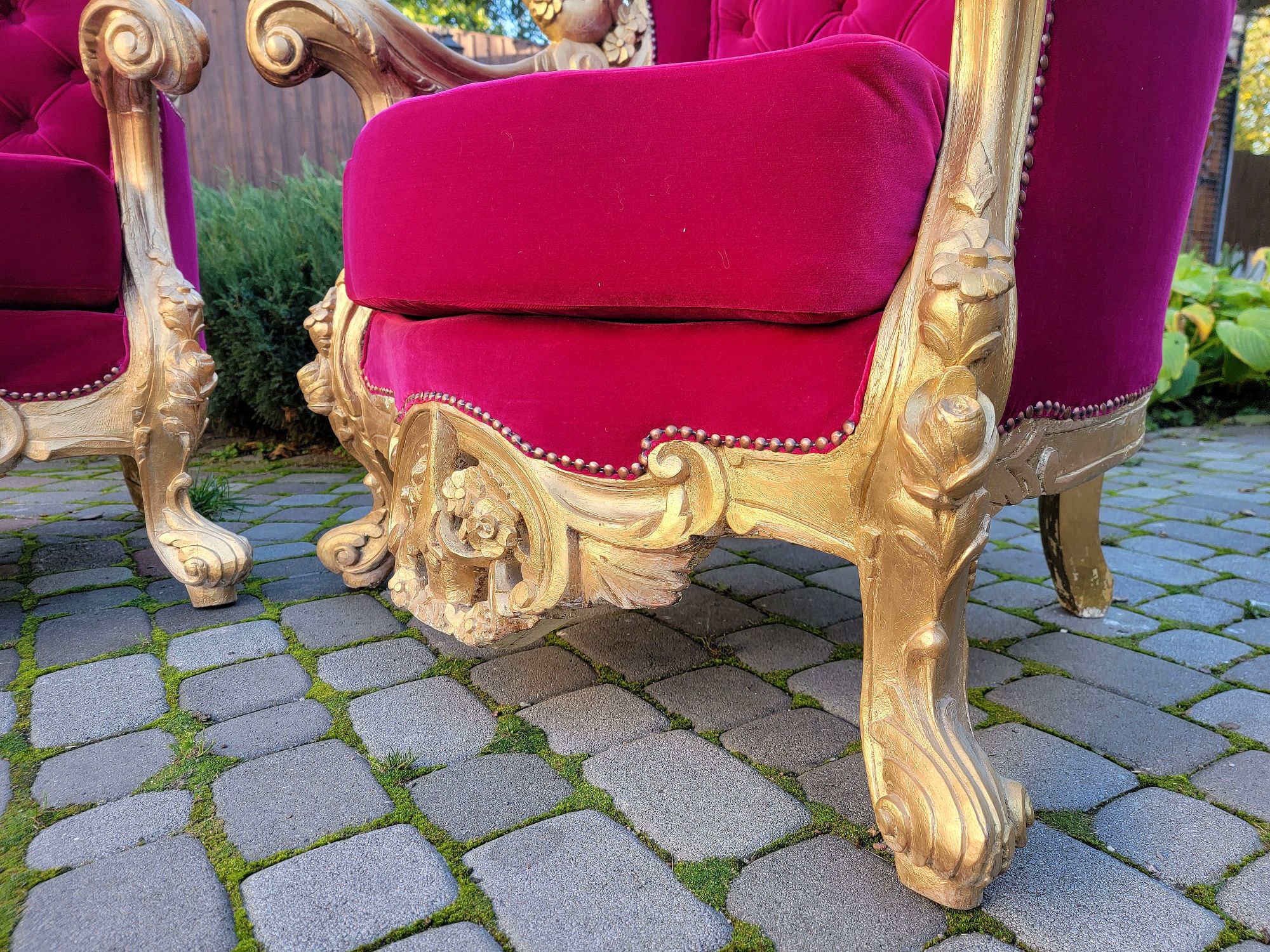 Дубові королевькі крісло трон Бельгія 19 вік