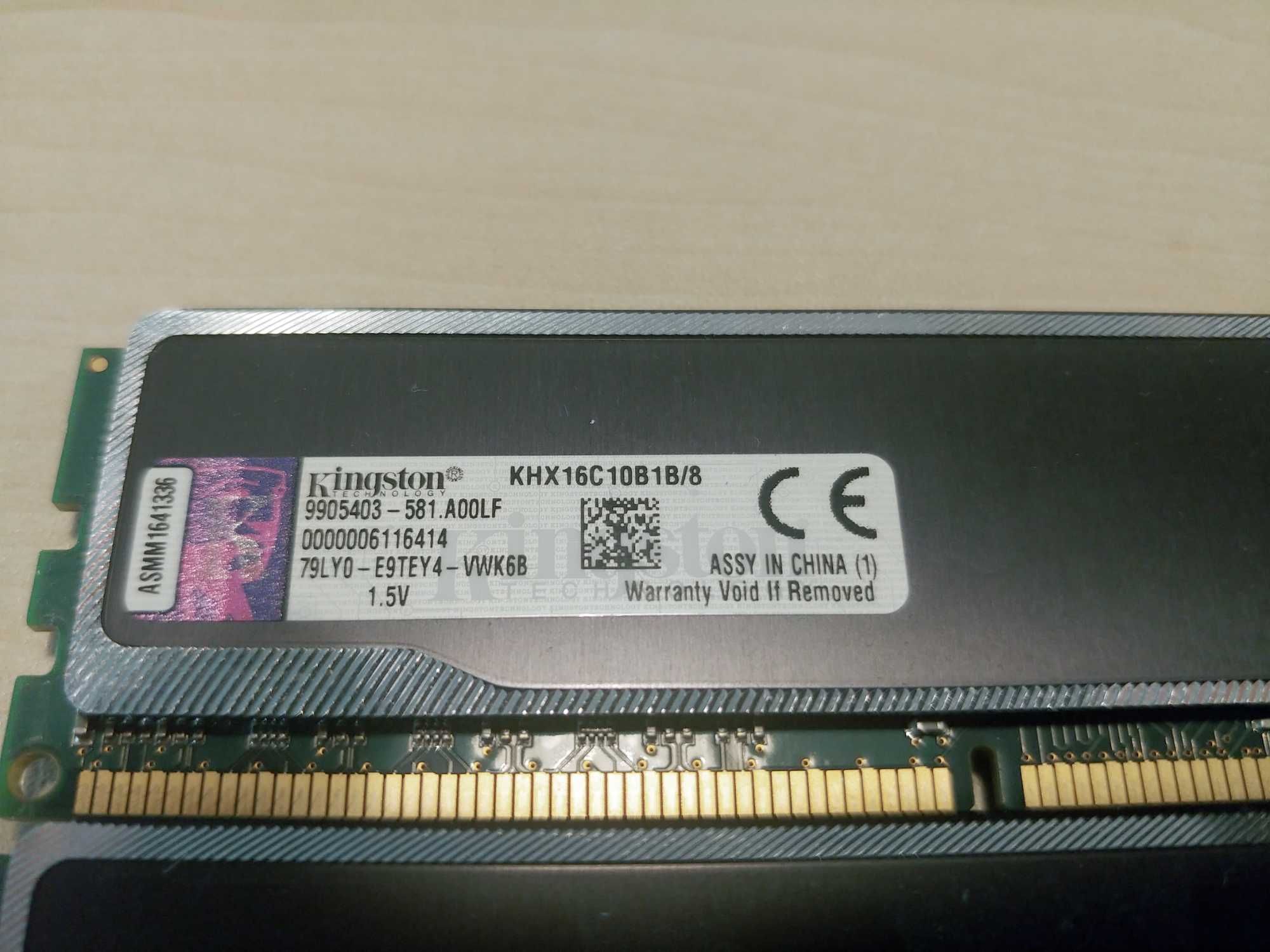 RAM 8gb DDR3-1600 KHX16C10B1B/8
