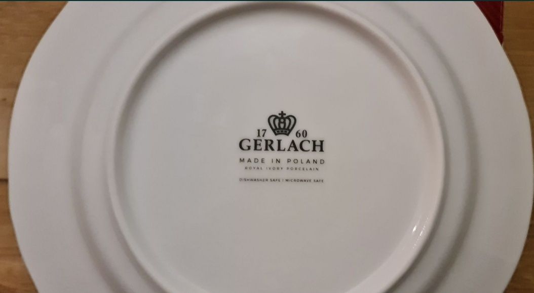 Gerlach talerze. Zestaw 4szt. Porcelana Royal ivory