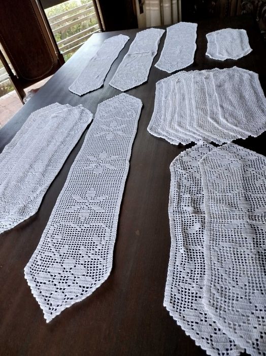 Conjunto de vários panos em crochê