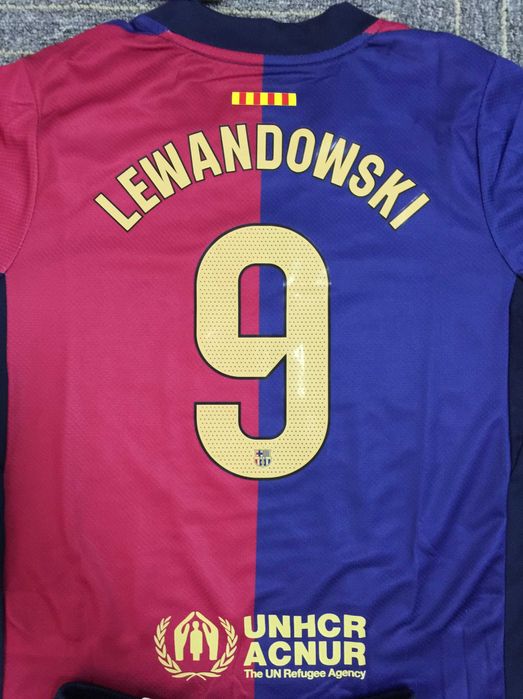 Koszulka dziecięca Lewandowski nr 9 z Barceloną – domowa R.22