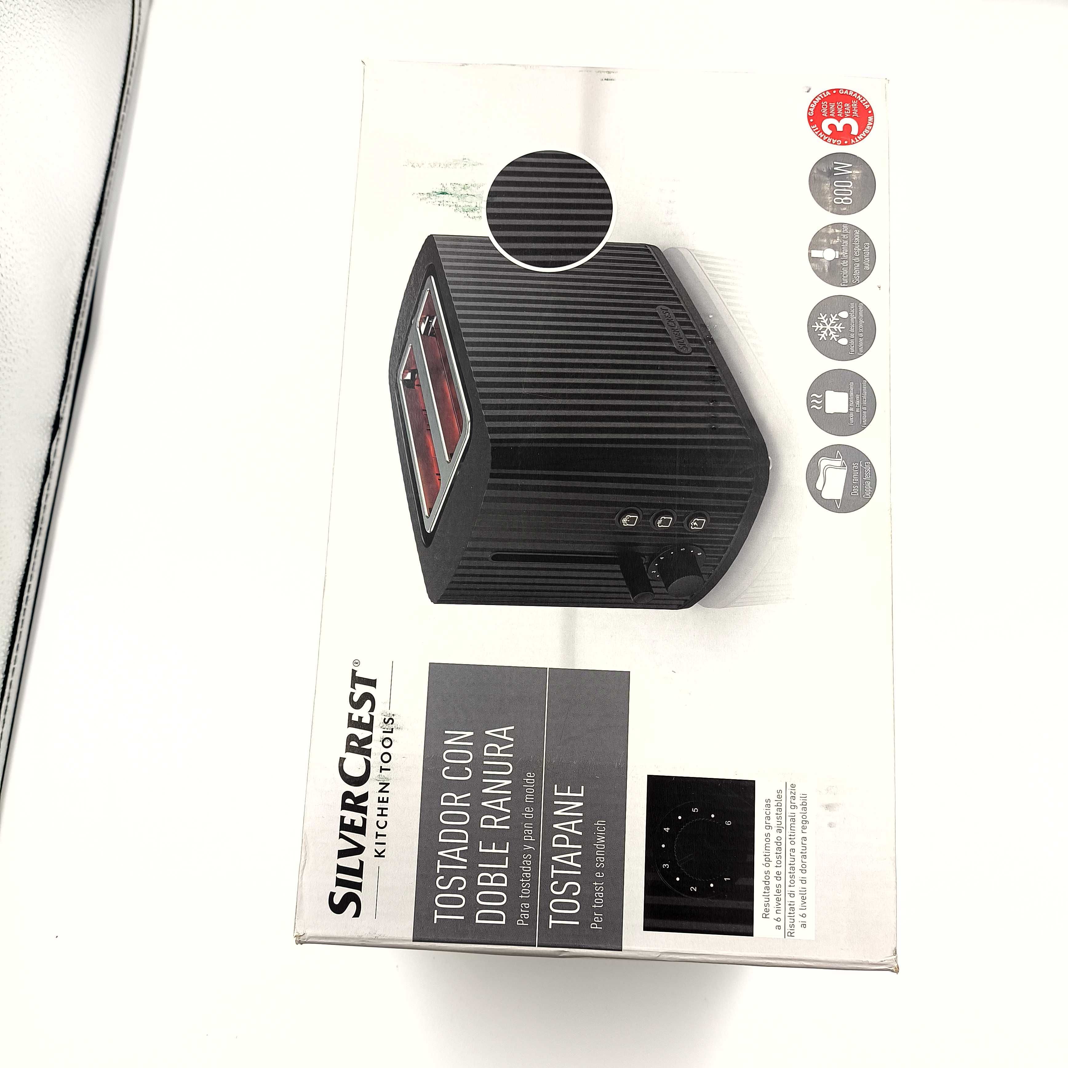 SilverCrest Toster 800 A1 – 800 W czarny dwukomorowy