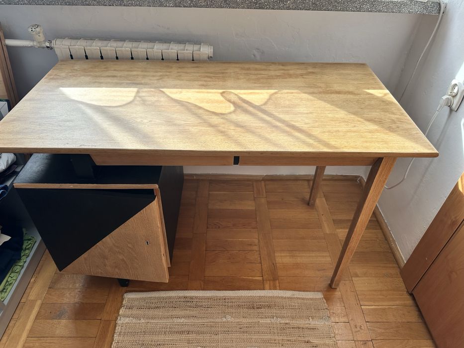 Biurko PRL drewniane odnowione