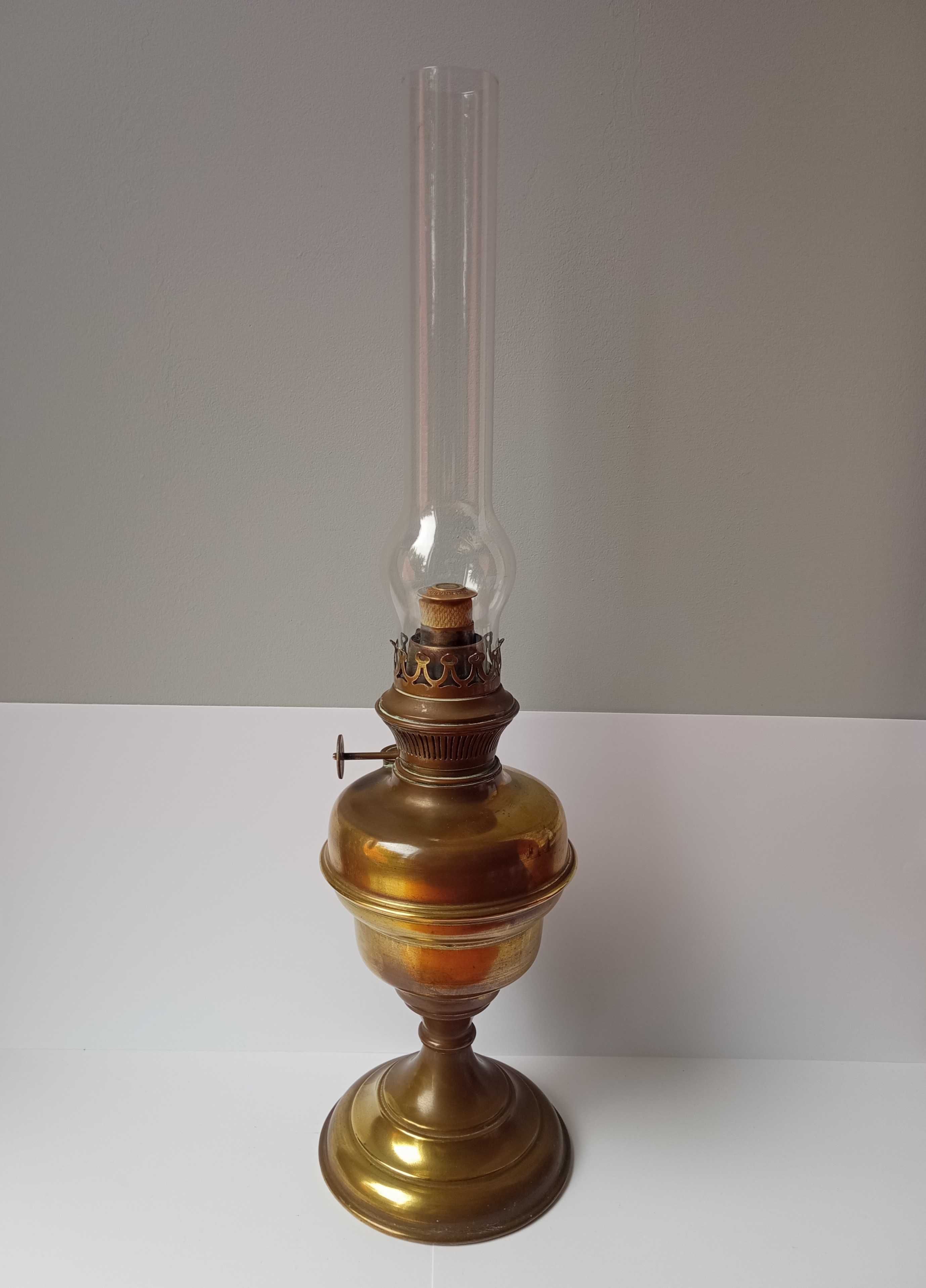 stara sygnowana lampa naftowa L&B Belgia XIX wiek