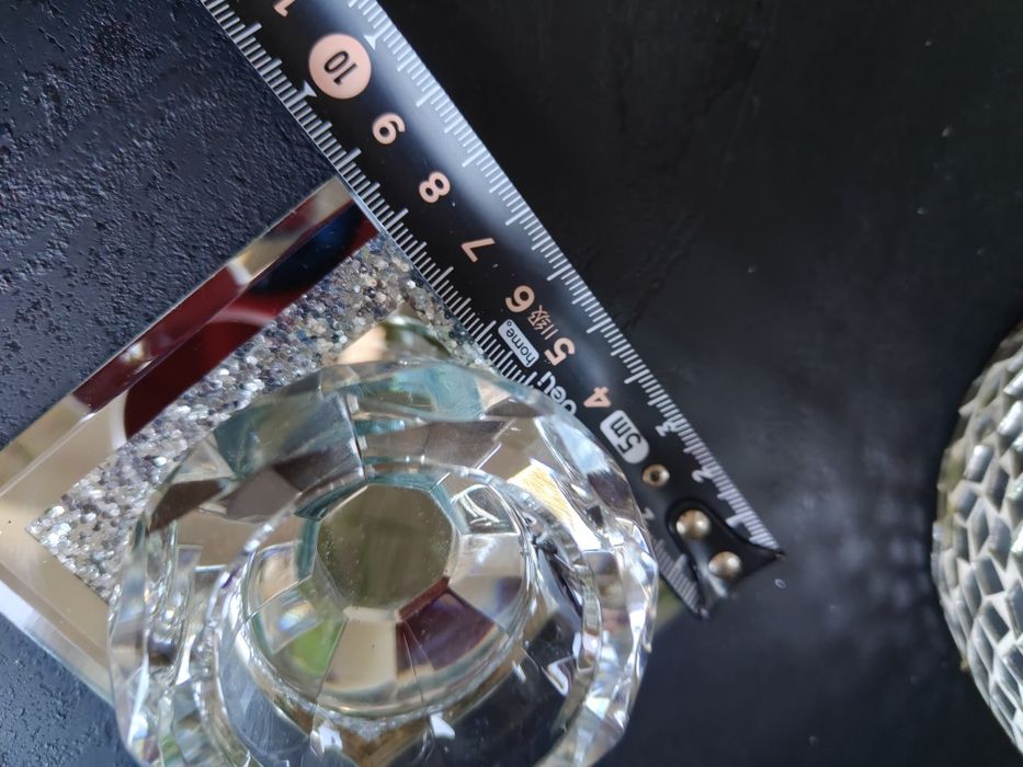 Świecznik lustrzany z brokatem na podgrzewacz Glamour