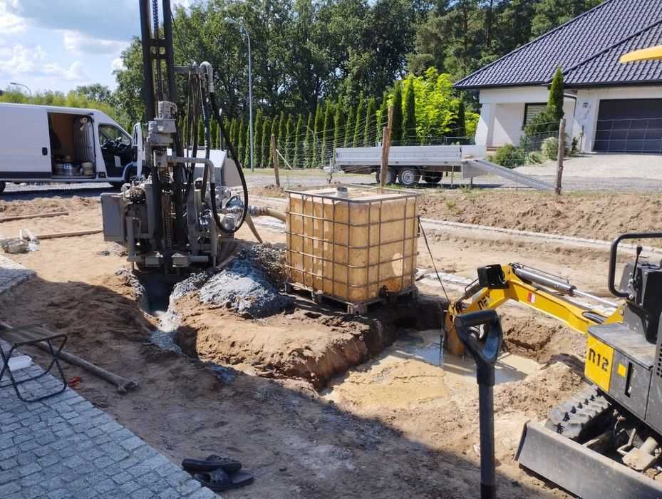 Wiercenie studni głębinowych, wiercone studnie, pompy ciepła, studnia