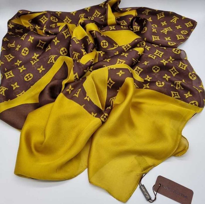 палантин парео  Louis Vuitton шаль шелковая парео LV louis Vuitton