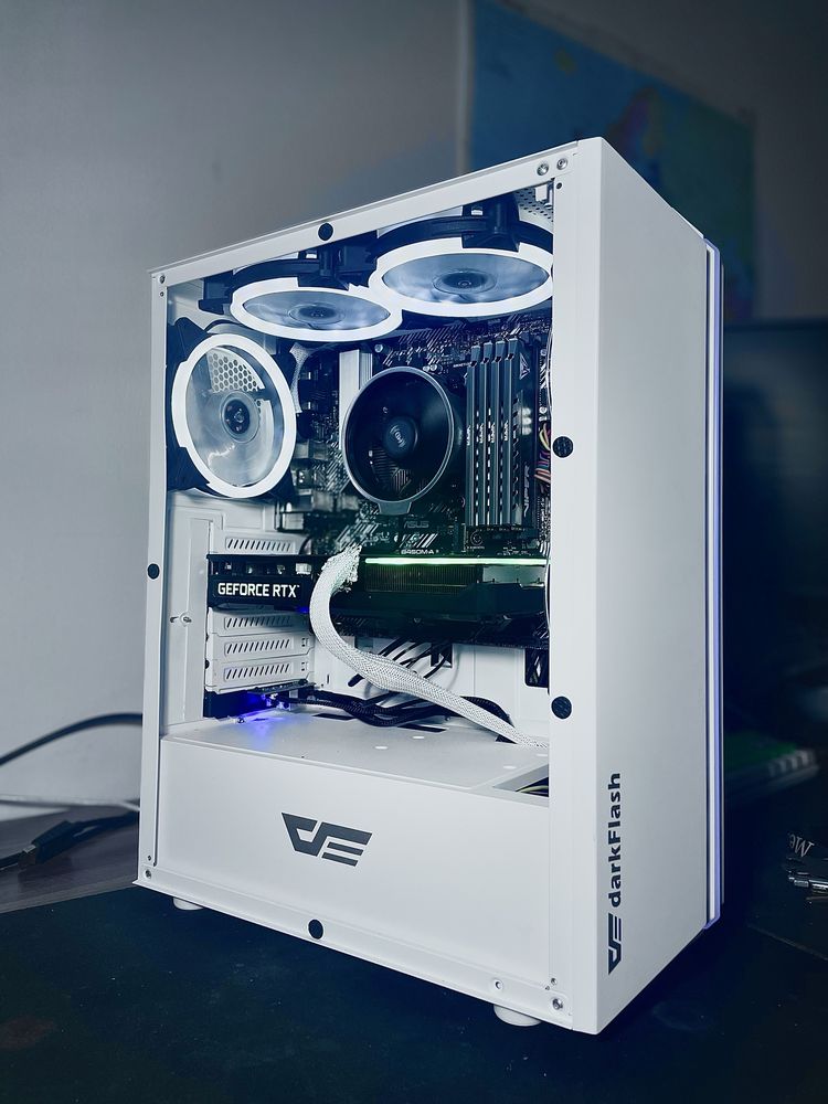 Komputer Gamingowy Biały/3060ti Ghost /Ryzen 5 3600X/b450M-A II/512gb