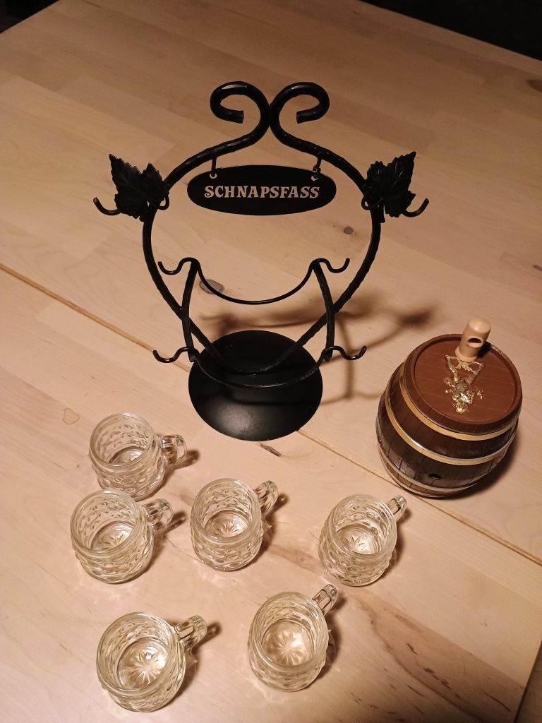 Zestaw do serwowania nalewek/wódek/likierów. Niemcy, lata 90-te
