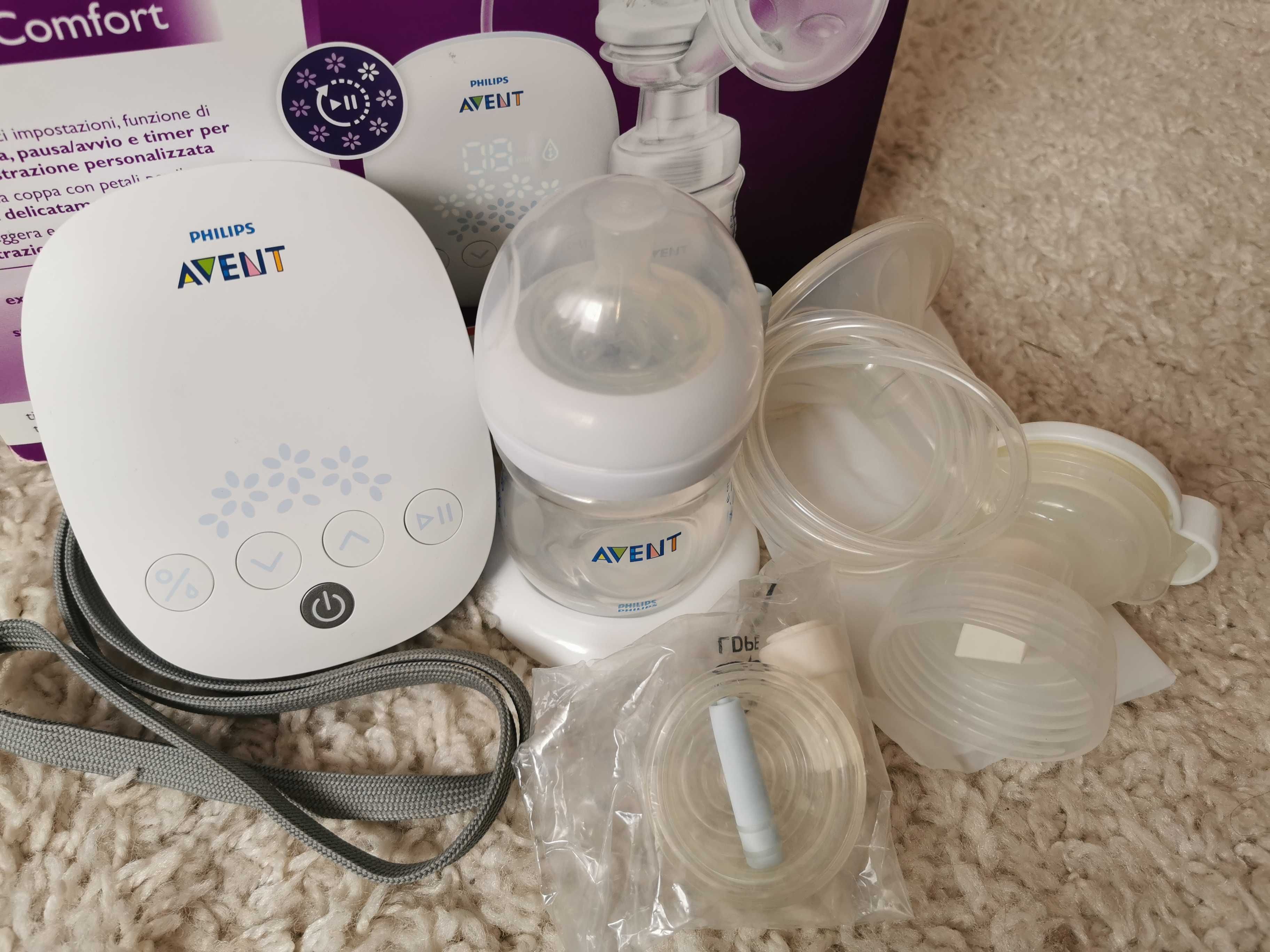 Avent Easy Comfort Laktator Pojedynczy Elektryczny z Butelką