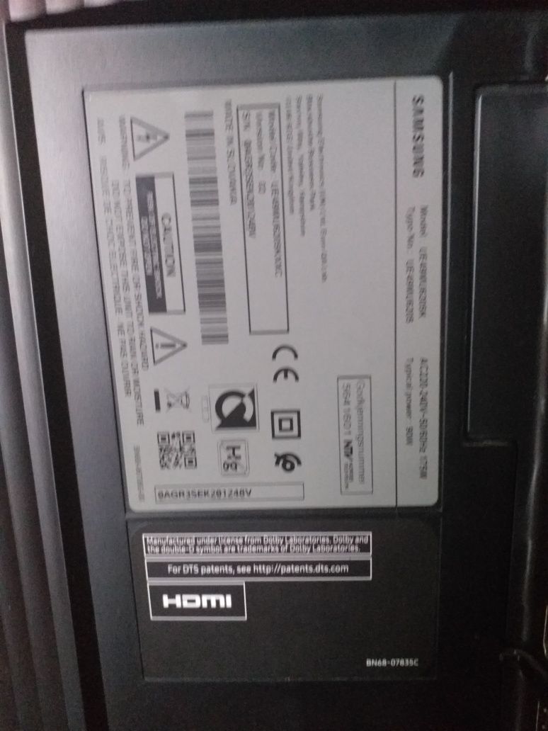 Televisão Samsung curva 50 ecrã partido