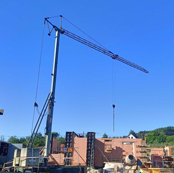 Żuraw budowlany, szybkomontujący, dźwig