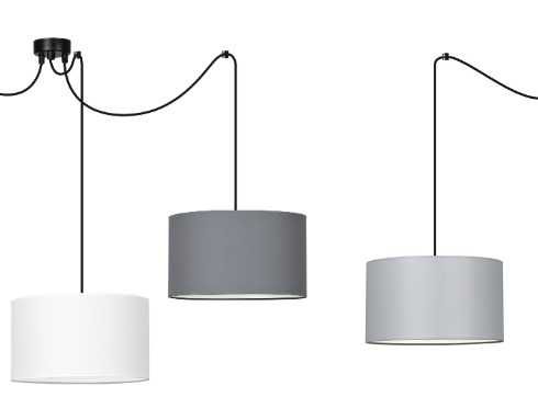 Lampa wisząca EMIBIG Lighting ROTO E27 3 abażury