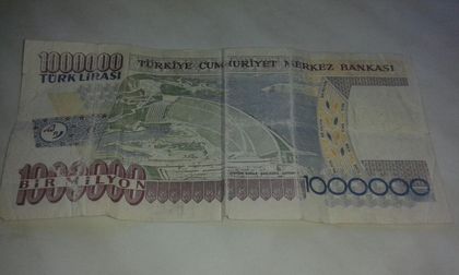Liry tureckie , numizmat , banknot z roku 1970 ,