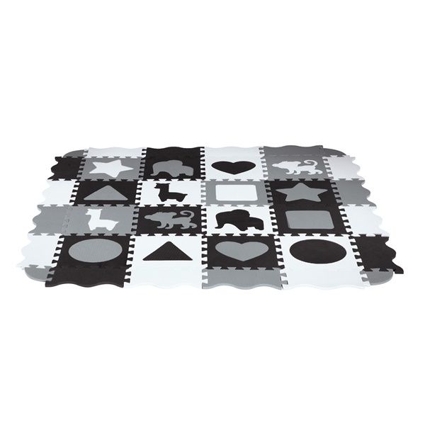 md03 mata dziecięca puzzle kojec gray 36 elementów 140x140cm nils fun