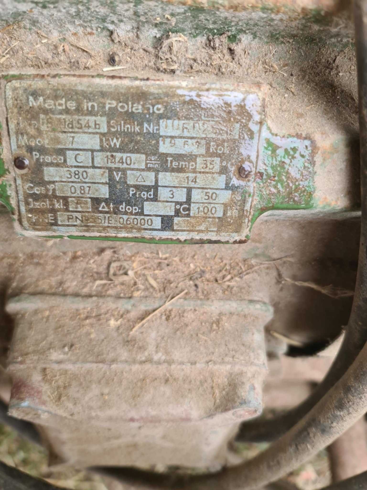 Silnik elektryczny 7 KW na wózku