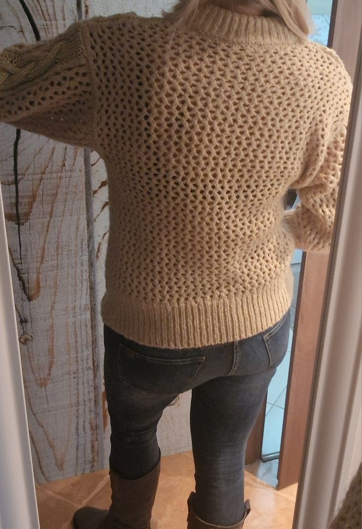 Pleciony sweterek Zara r. S