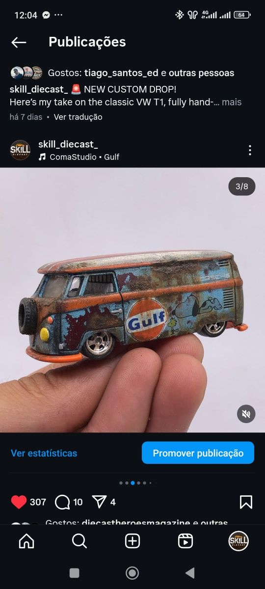 Hot Wheels VW T1 Custom Gulf