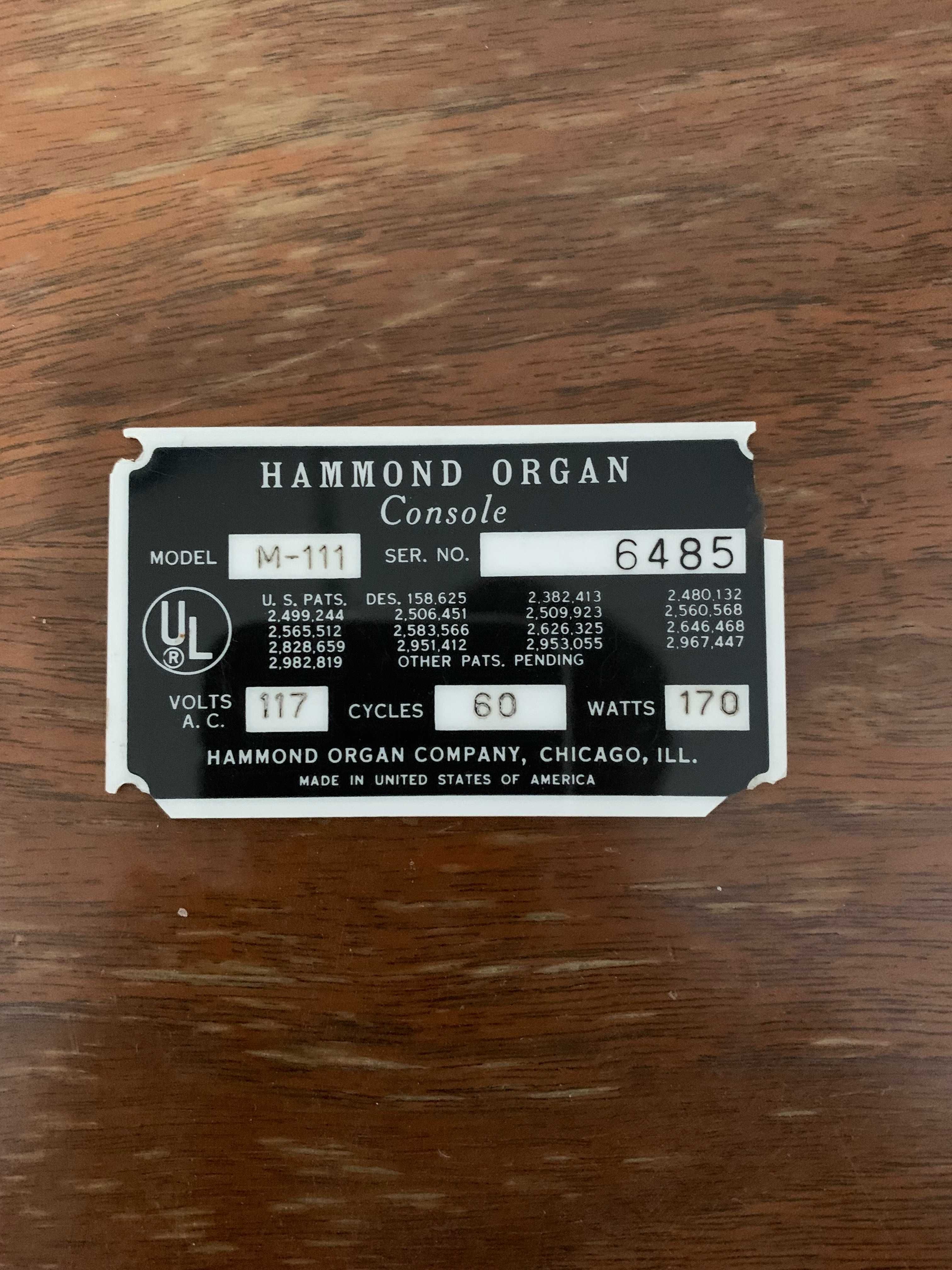 Organy HAMMOND M-111