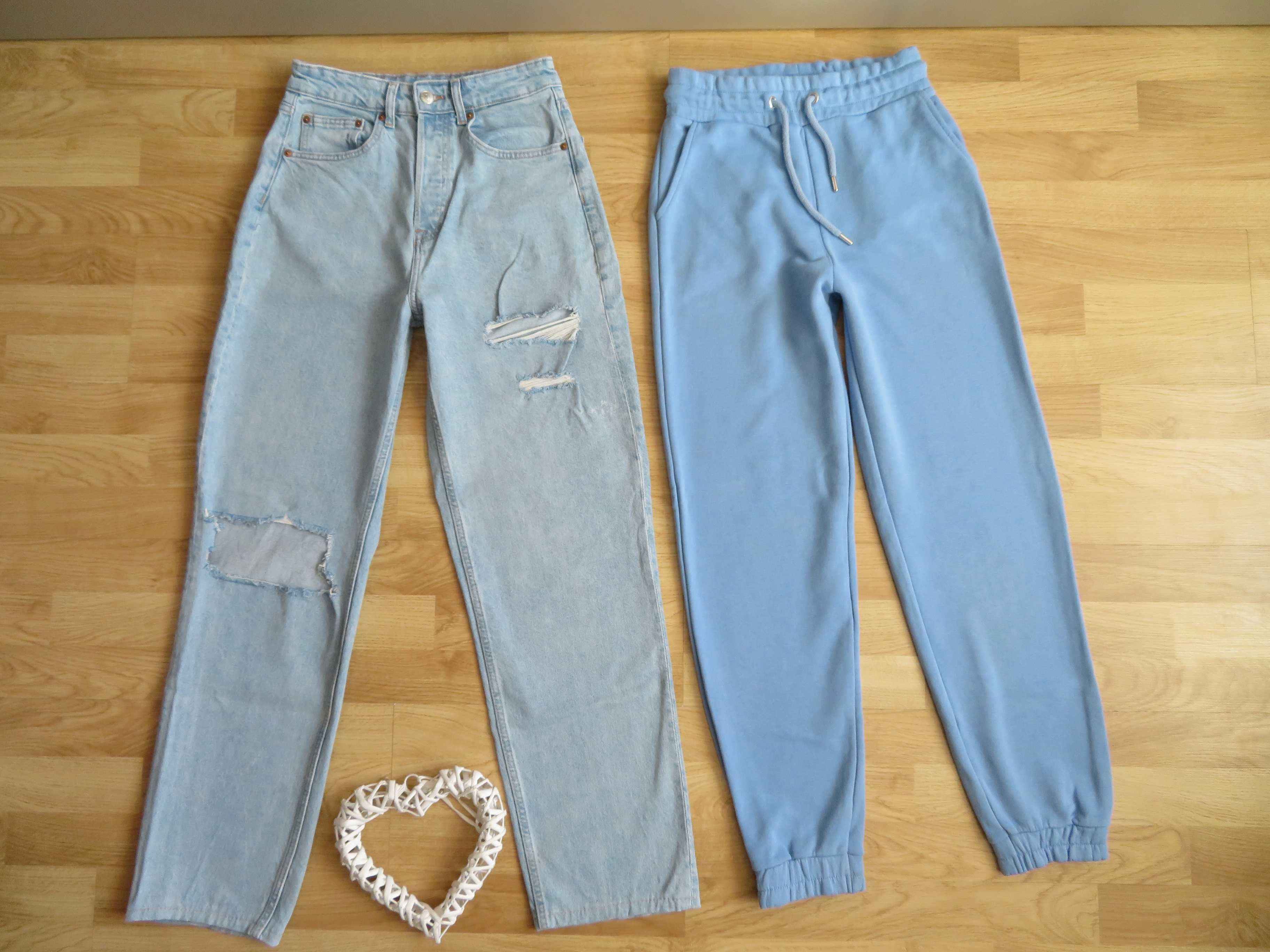 H&M  spodnie dżinsowe jeansowe damskie dziewczęce dżinsy jeansy  34 XS
