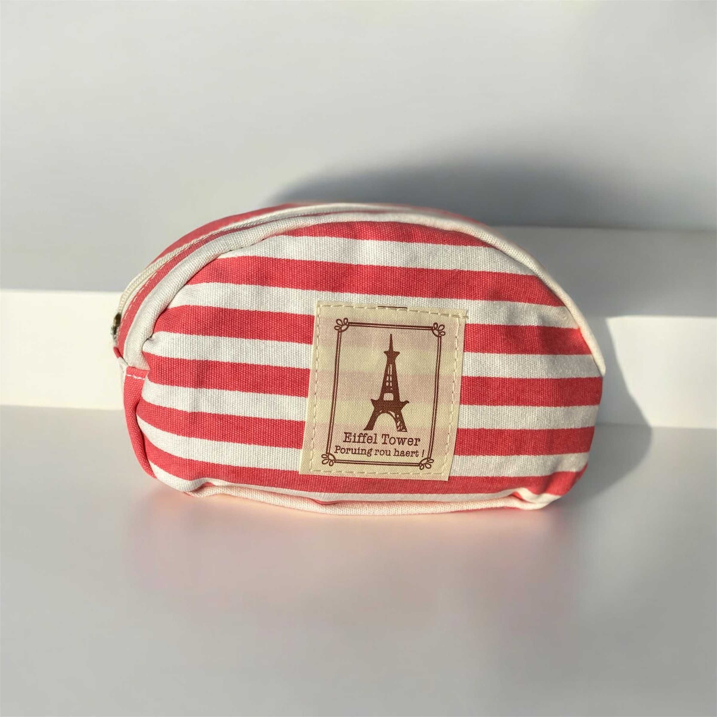 Bolsa nécessaire de algodão coral