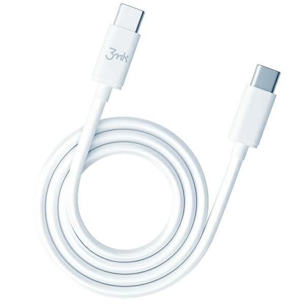3MK Hyper Cable USB-C/USB-C 2m 100WKabel Biały/White
