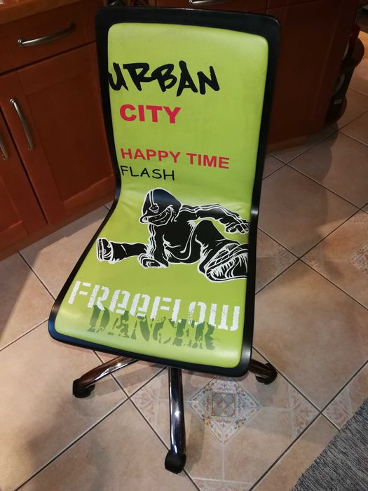 Krzesło fotel do biurka ikea młodzieżowy urban city style dzieciecy