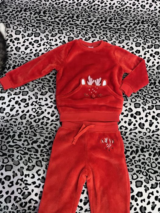 Nowy komplet dziecięcy zimowy świąteczny Little Kids r. 110 bluza