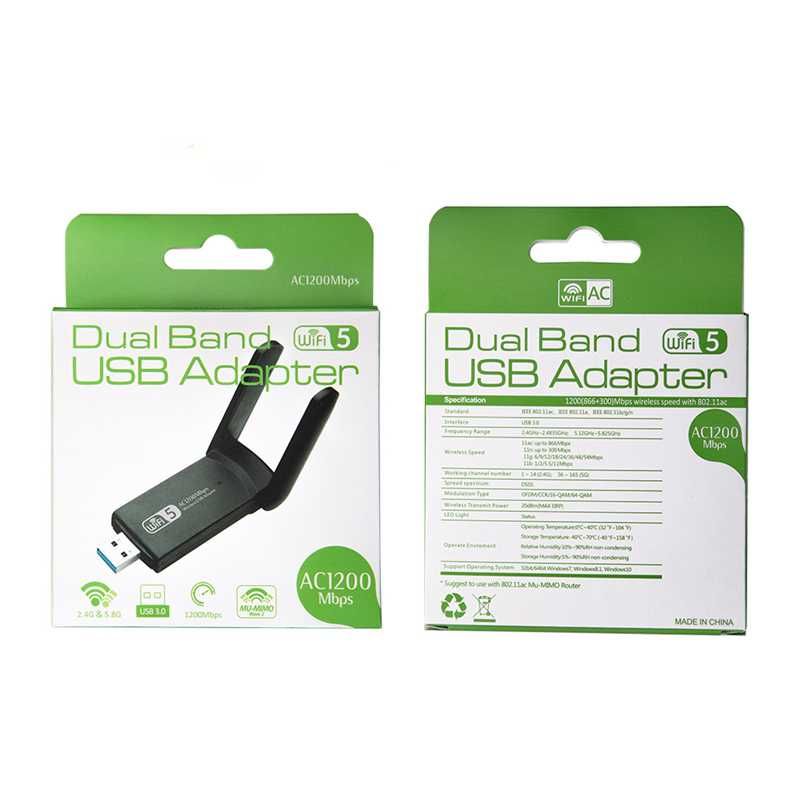 Karta Sieciowa Dual Band USB Adapter WIFI USB 1200Mbps DUAL