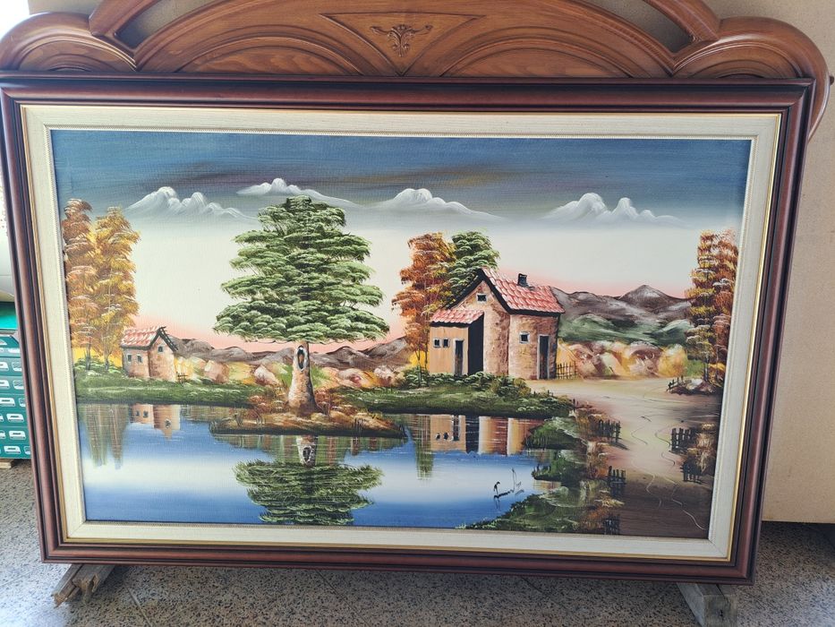 Quadro pintado à mão.