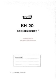 Katalog części przetrząsacz DEUTZ FAHR KH 20