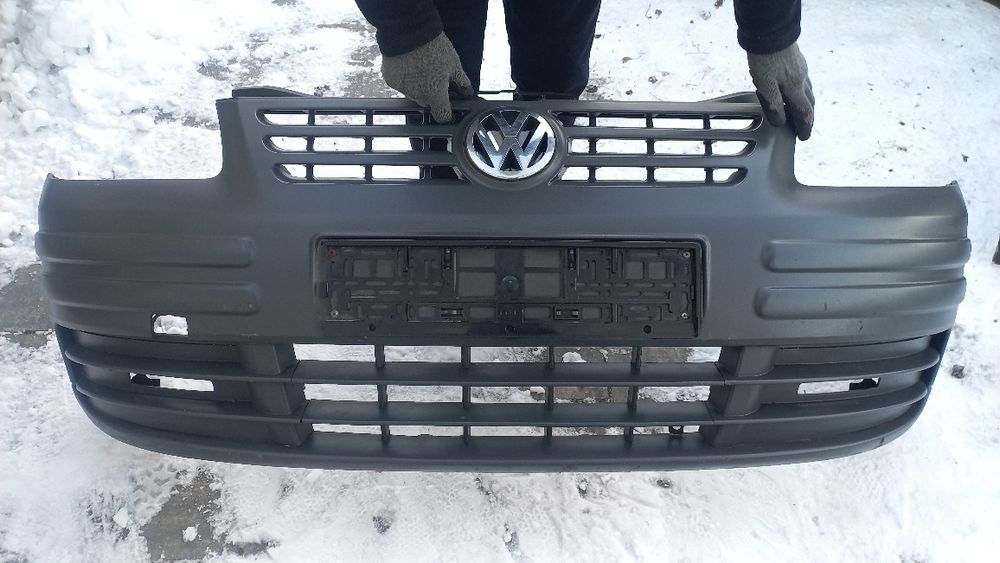 Vw caddy 3 iii 2k zderzak przód przedni 04-10 szary